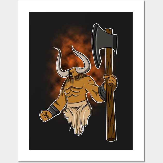 The Minotaur Wall Art by PrototypeDraws